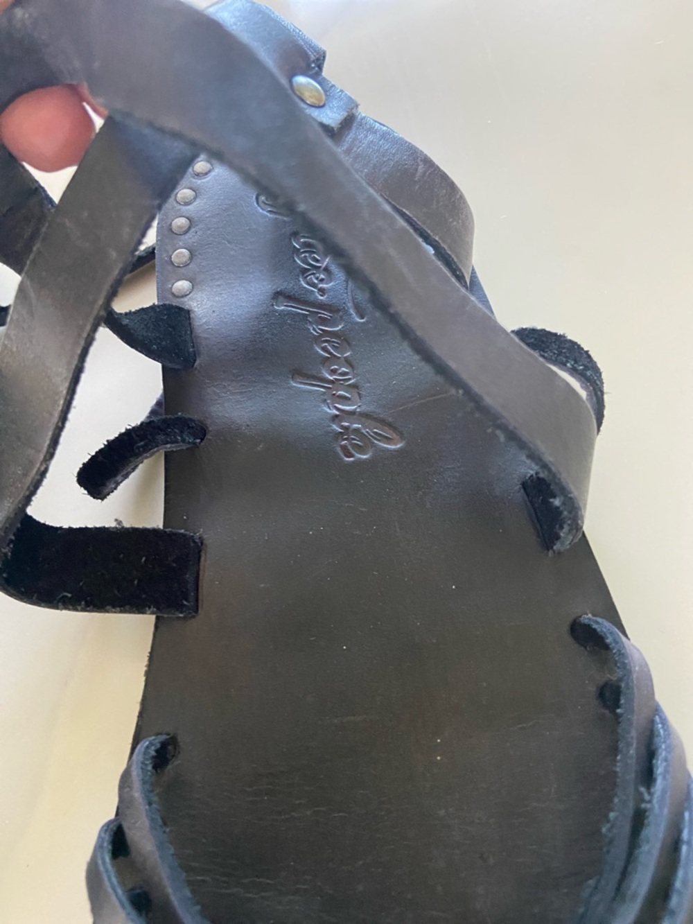 Black Strappy Lace-Up Studded Flat Sandals free people. Never worn perfect - Picture 5 of 13